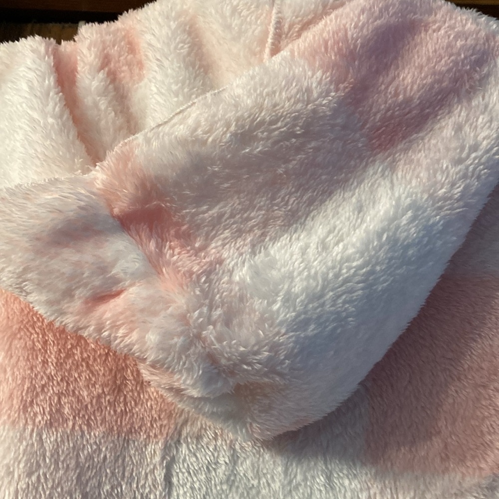 Bed Jacket in Pink and White Checkered. NWOT 3 XL - Picture 4 of 5